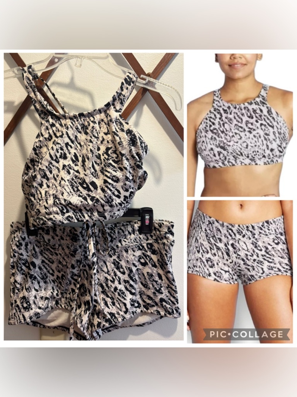 All in Motion Two-Piece Swim Suit Animal Print